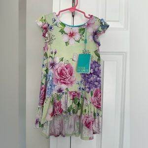NWT Posh Peanut 2T Hi Lo flutter sleeve Georgine dress